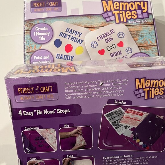 Memory Tile Casting Kits  (Set of 2) Just Paint and Customize Ages 8+ - Picture 3 of 15